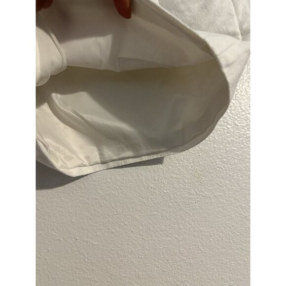 J crew Women’s White Flat Front Pleated Shorts Side Zip Lined With Pockets Sz 10 - Picture 3 of 11